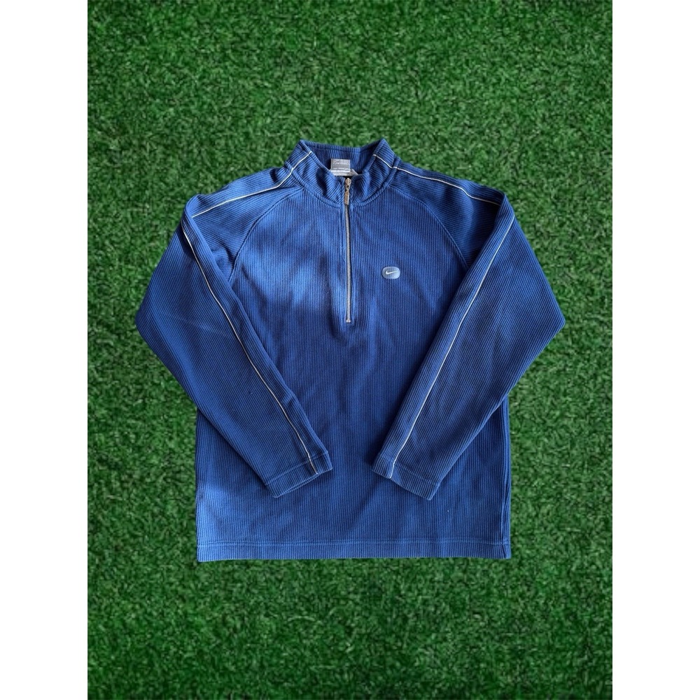 Vintage Y2K Nike Athletics Quarter Zip Pullover Sweater (Size M)